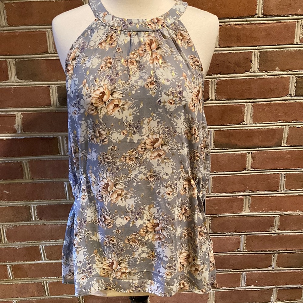 NWT Doe & Rae Sheer Halter Top Size L
